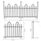 Sunnydaze 2-Piece Gothic Iron Decorative Garden Border Fence - Black