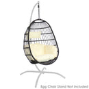 Sunnydaze Penelope Hanging Egg Chair with Seat Cushions - 45-Inch Tall