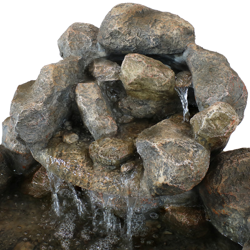Sunnydaze Rocky Ravine Outdoor Water Fountain - 18"