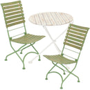 Sunnydaze Cafe Couleur 3pc Shabby Chic Wood Folding Table and Chair Set