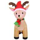 Sunnydaze Inflatable Christmas Decoration - 3.5-Foot Cheerful Reindeer