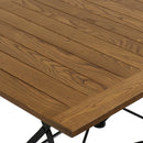 Sunnydaze European Chestnut Wood Folding Dining Table - 48" x 32"