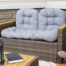 Sunnydaze Tufted 3-Piece Indoor/Outdoor Settee Cushion Set
