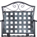 Sunnydaze Outdoor Black Scrolling Wrought Iron Bar Chair and Table Set