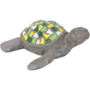 Sunnydaze Simon the Swift Mosaic Polystone Sea Turtle Statue - 17-Inch