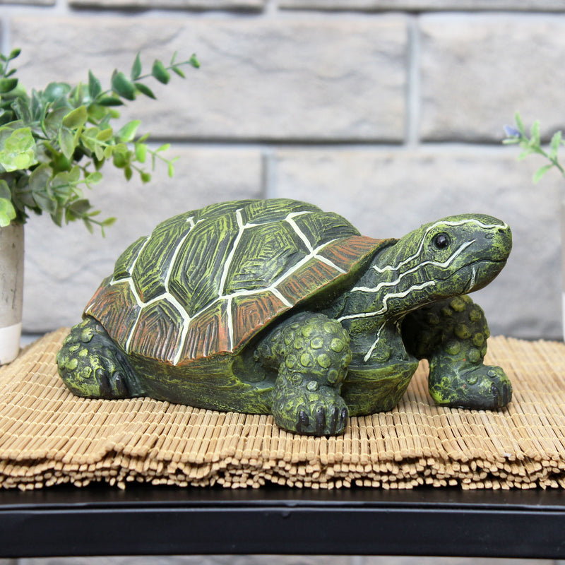 Sunnydaze Terrance the Tortoise Indoor/Outdoor Decorative Statue - 9"
