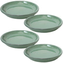 Sunnydaze Set of 4 Glazed Ceramic Planter Saucer