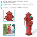 Sunnydaze Dog Fire Hydrant Pee Post Metal Garden Statue - 21"