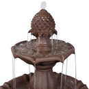 Sunnydaze 2-Tier Curved Plinth Outdoor Water Fountain - 38"