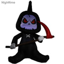 Sunnydaze Inflatable Halloween Decoration - 60" Skeleton Grim Reaper
