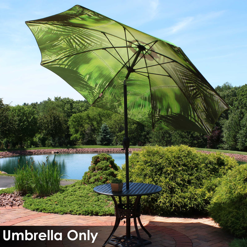 Sunnydaze 9' Market Outdoor Patio Umbrella with Modern Design