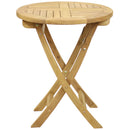Sunnydaze Premium Teak Wood Round Folding Table
