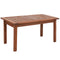 Sunnydaze Meranti Wood 17.75-Inch x 35.5-Inch Rectangle Coffee Table with Teak Oil Finish