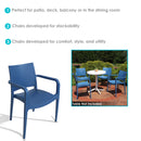 Sunnydaze Landon Indoor/Outdoor Plastic Dining Armchair