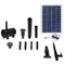 Sunnydaze Solar Pump and Solar Panel Kit With 2 Spray Heads, 132 GPH, 56-Inch Lift
