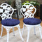 Sunnydaze Olefin Round Bistro Chair Cushions - Set of 2