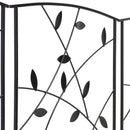 Sunnydaze 5-Piece Modern Leaves Metal Garden Fence Panels - 10' Overall