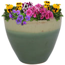 Sunnydaze Resort Glazed Ceramic Planter - UV/Frost-Resistant 13-Inch