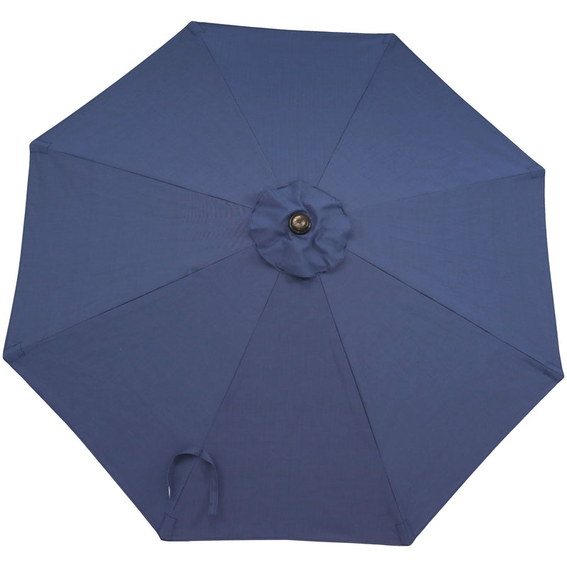 Sunnydaze 9' Aluminum Spun-Poly Market Umbrella with Tilt and Crank