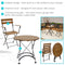 Sunnydaze Basic European Chestnut Wood 3-Piece Bistro Table and Chairs Set