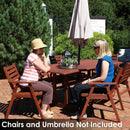 Sunnydaze Meranti Wood 6' Outdoor Dining Table with Teak Oil Finish