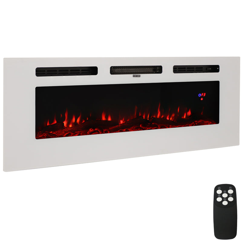 Sunnydaze White Sophisticated Hearth Indoor Electric Fireplace - 50 in