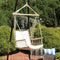 Sunnydaze Outdoor Polycotton Hammock Chair with Armrests - Natural