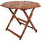 Sunnydaze Meranti Wood Folding Octagon 35.5-Inch Outdoor Table with Teak Oil Finish