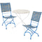 Sunnydaze Cafe Couleur 3pc Shabby Chic Wood Folding Table and Chair Set