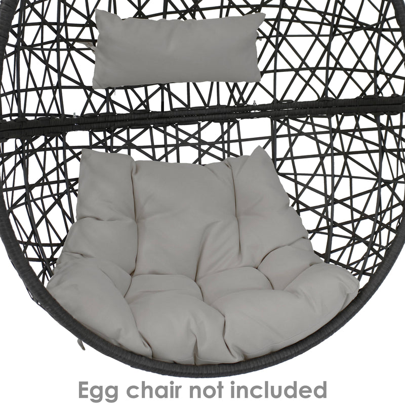 Sunnydaze Replacement Seat Cushion and Headrest Pillow for Caroline Egg Chair
