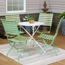Sunnydaze Café Couleur 5-Piece Wood Folding Bistro Table and Chairs Set