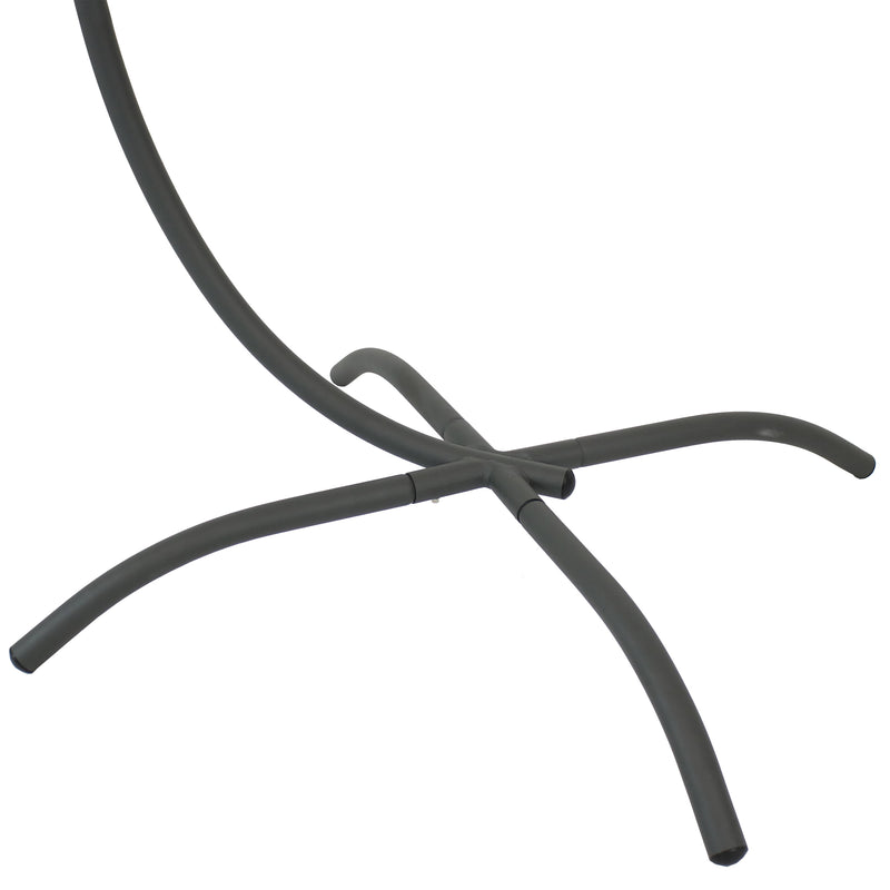 Sunnydaze Steel Egg Chair Stand with Curved Leg Base - 78"