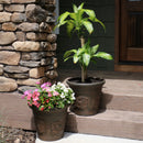 Sunnydaze Arabella Indoor/Outdoor Resin Planter - Rust - 16"