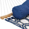 Sunnydaze Quilted Hammock with Curved Bamboo Spreader Bar and Pillow