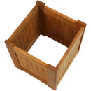 Sunnydaze Meranti Outdoor Square Wooden Planter Box - 16"
