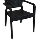 Sunnydaze Segonia All-Weather Plastic Stackable Dining Armchair