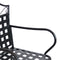 Sunnydaze Outdoor Black Wrought Iron Scrolling Bar Chairs - Set of 2