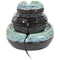 Sunnydaze 3-Tier Modern Textured Bowls Ceramic Indoor Tabletop Fountain - 7"