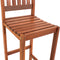 Sunnydaze Meranti Wood Outdoor Bar Height Chairs - Set of 2