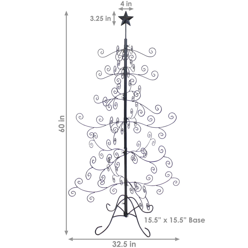 black metal christmas tree ornament stand