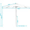 Sunnydaze 9' Solar LED Outdoor Patio Umbrella with Tilt and Crank