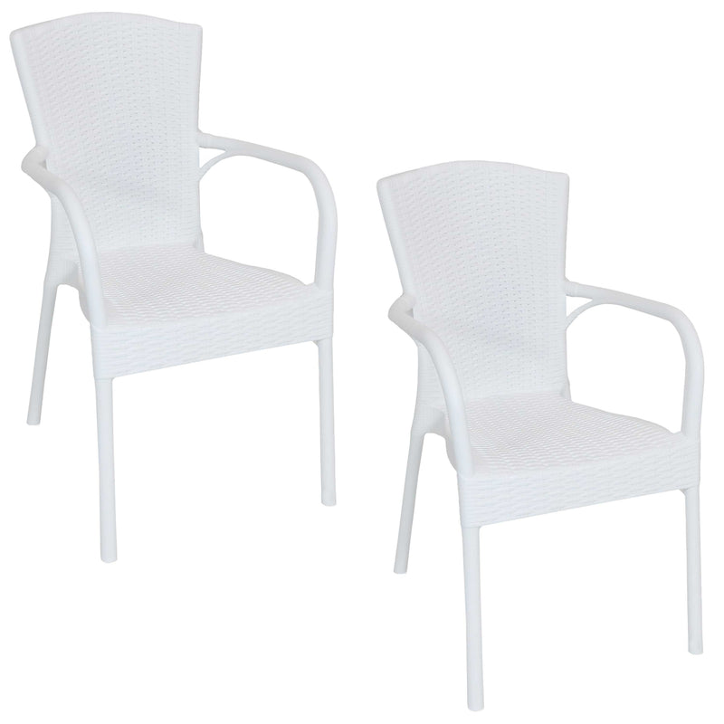 Sunnydaze Segesta Plastic Patio Outdoor Dining Chair - Commercial Grade Design