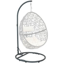 Egg Chair Stand with Round Base - Powder-Coated Steel - 76 " Tall