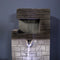 Sunnydaze Brick Wall Modern Tabletop Fountain with LED Light - 13"
