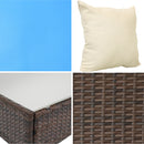 Sunnydaze Dunmore 4-Piece Patio Conversation Set with Cushions
