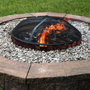 Use handle to easily lift the fire pit spark screen

