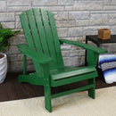 Infographic of green coastal bliss Adirondack chair.