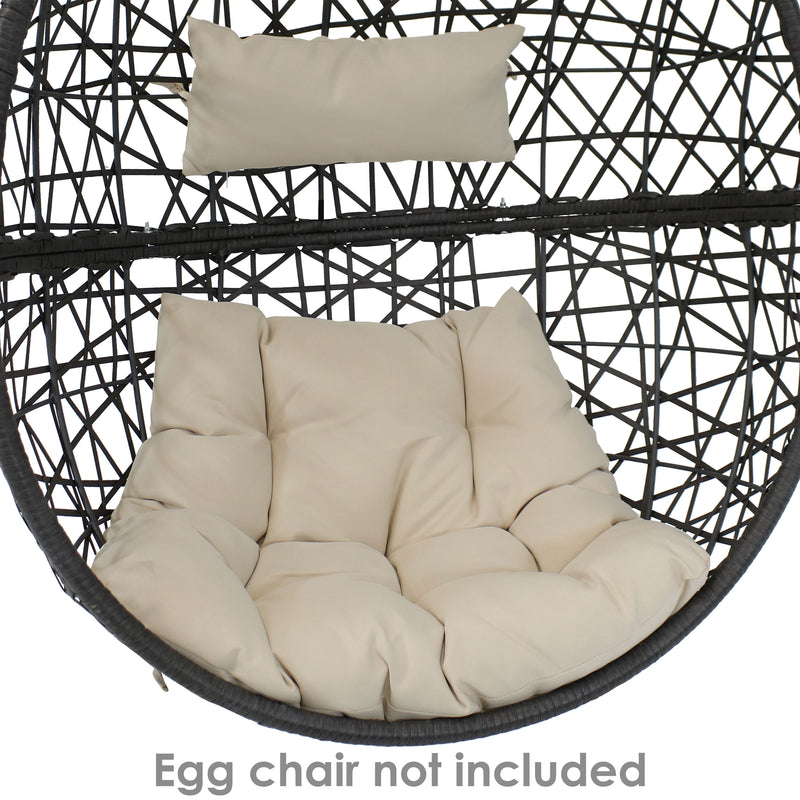 Sunnydaze Replacement Seat Cushion and Headrest Pillow for Caroline Egg Chair