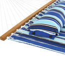 Sunnydaze Quilted 2-Person Hammock and Universal Blue Steel Stand Catalina Beach
