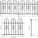 Sunnydaze 2-Piece Decorative Finial Border Fence - 8' Overall